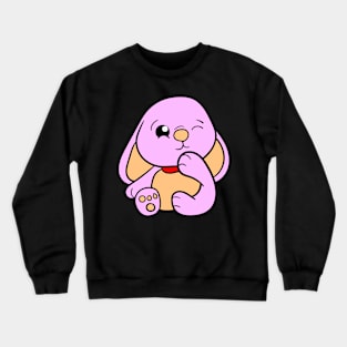 Pink Easter Bunny Baby Crewneck Sweatshirt